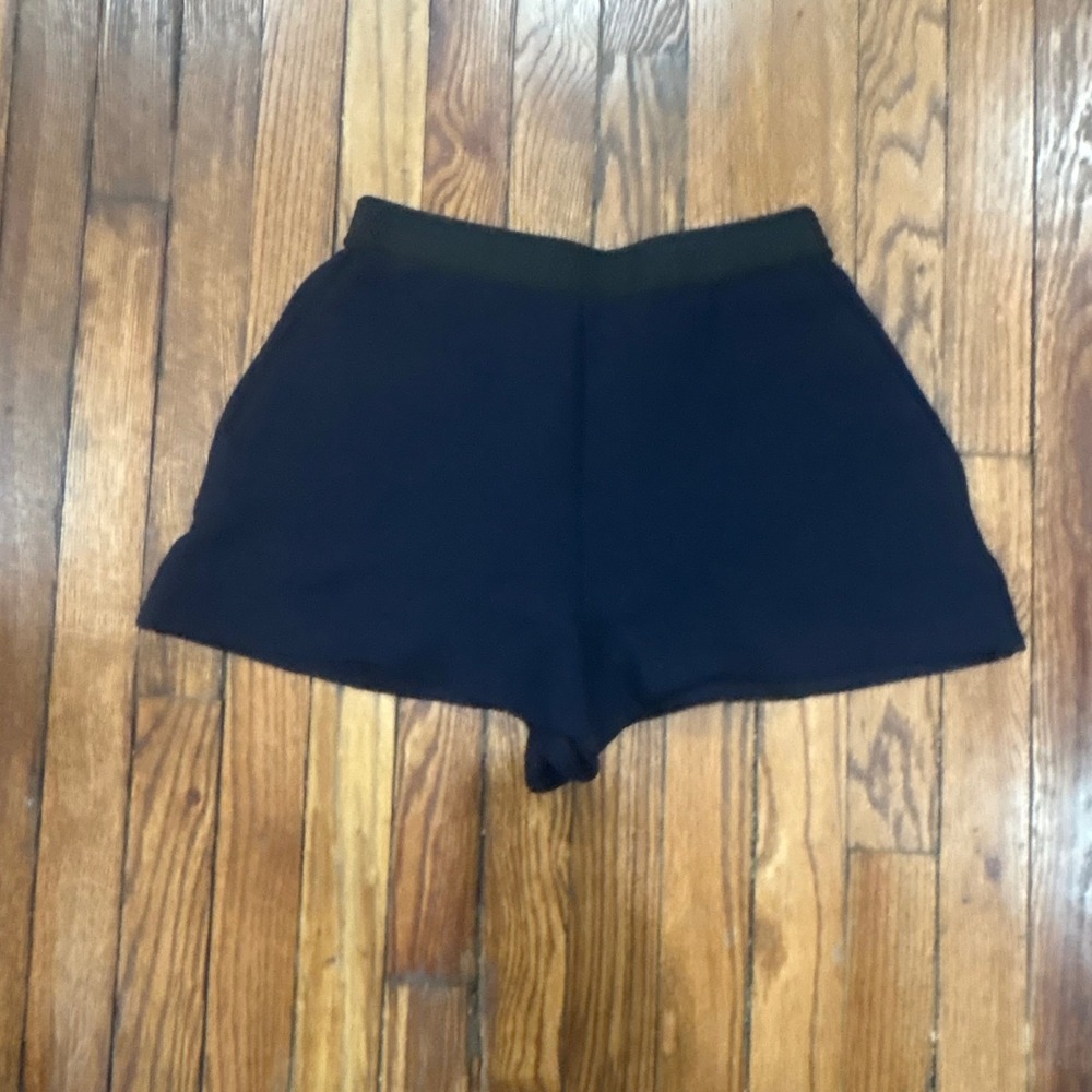 NWT Maje Idylle Marine Blue Textured‎ Ottoman Shorts Navy Size 36 Small NEW - Picture 2 of 8
